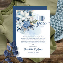 Elegant Blue Winter Floral Boy Baby Shower