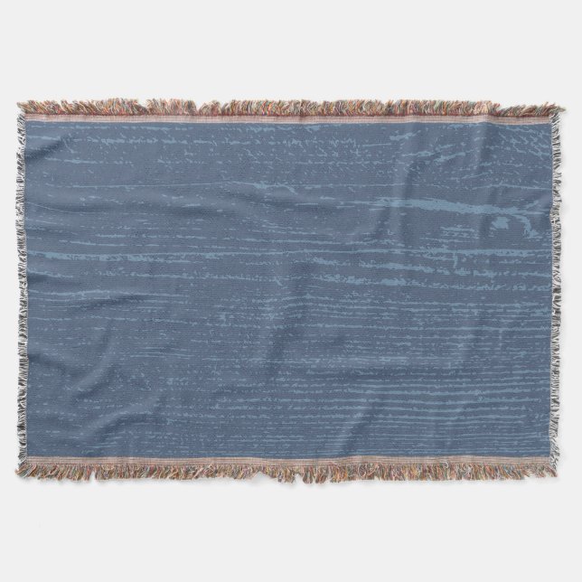 Elegant Blue Wood Grain Decke (Vorderseite)