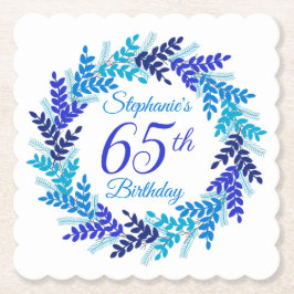 Elegant Blue Wreath 65. Untersetzer