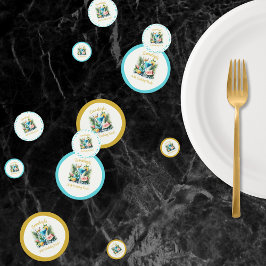 Elegant Blueberry Brunch 30. Geburtstagsfeier Konfetti