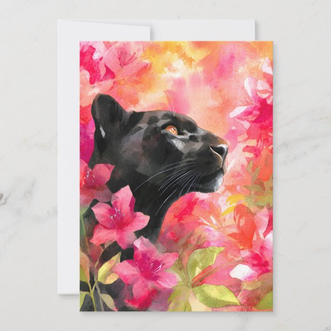 Elegant blühende Wildblume Schwarzer Panther Ankündigung (Vorderseite)