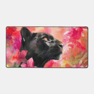 Elegant blühende Wildblume Schwarzer Panther Schreibtischunterlage