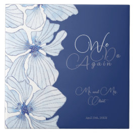 Elegant Blumen Vow Erneuerung 10 Jahre Fliese