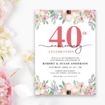 Elegant Blumig 40. Hochzeitstag