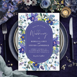 Elegant blumiger Frühlings-Hochzeitsanzug in staub Einladung
