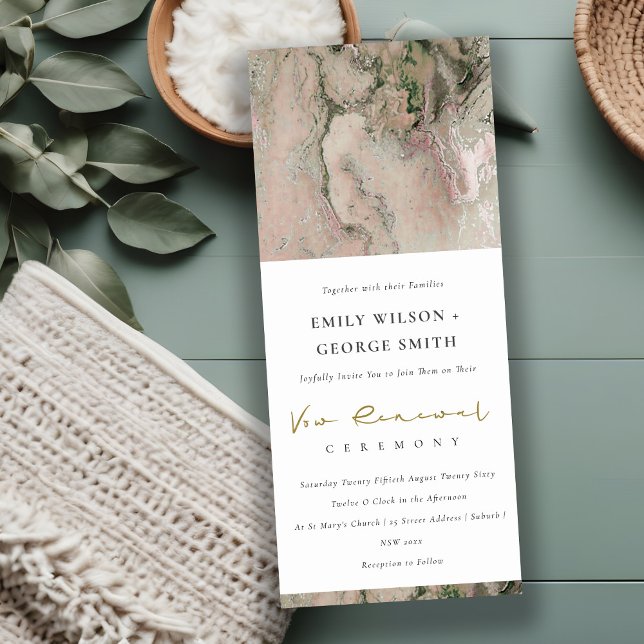 ELEGANT BLUSH DUSKY ROSE GOLD AGATE VOW RENEWY EINLADUNG (Von Creator hochgeladen)