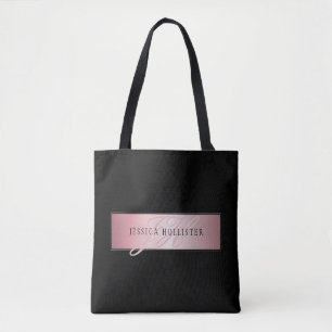 Elegant Blush Faux Roségold Name & Initialen