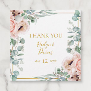 Elegant Blush Floral Vielen Dank für Ihre Unters Geschenkanhänger