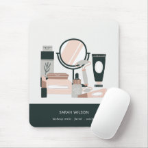 Elegant Blush Gray Makeup Artist Cosmologe