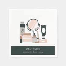 Elegant Blush Gray Makeup Artist Cosmologe