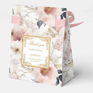 Elegant Blush Ivory Gold Wedding Danke Box Geschenkschachtel