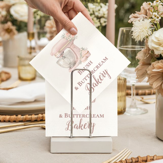Elegant Blush Patisserie Bakery Business Serviette (Von Creator hochgeladen)