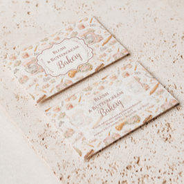 Elegant Blush Patisserie Bakery Business Visitenkarte