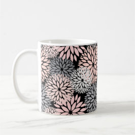 Elegant Blush Pink Dahlia Floral Kaffeetasse