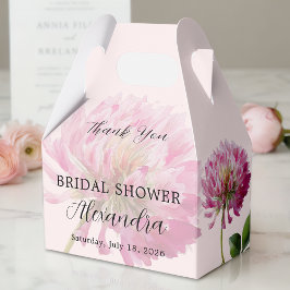 Elegant Blush Pink Floral Bridal Shower Thank You Geschenkschachtel