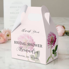 Elegant Blush Pink Floral Bridal Shower Thank You Geschenkschachtel