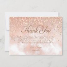 Elegant Blush Pink Gold Sparkle Script Typografie