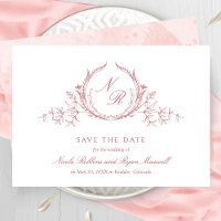 Elegant Blush Pink Monogram Wedding, Kalligraphie
