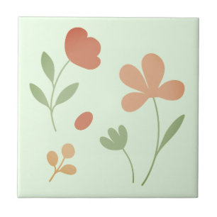 Elegant Blush & Sage – Minimalistische Küchenflies Fliese