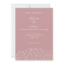 Elegant Blush Wildblume Script Wedding