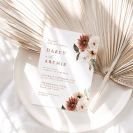 Elegant Bohemian Floral All Seasons Wedding Einladung