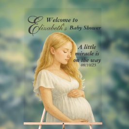 Elegant Bohemian Mom to be Baby Shower Acrylschild