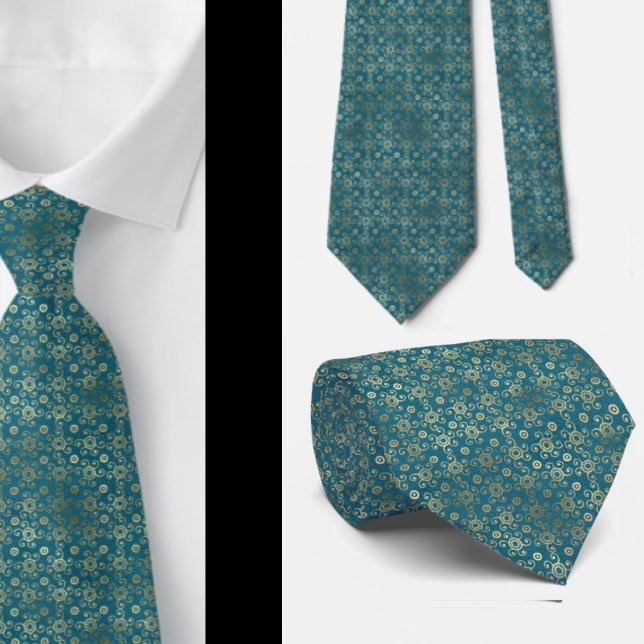 Elegant Bohemisch Boho Aquamarin Neck Tie Krawatte (Von Creator hochgeladen)