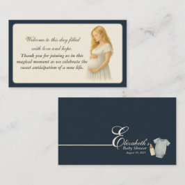 Elegant Boho Baby Shower blonde Mom to be  Begleitkarte