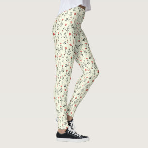 Elegant Boho Blumenmuster – Einfaches Wildblumenm Leggings