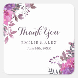 Elegant Boho Botanicals Danke Stickers
