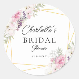 Elegant Boho Brautparty Runder Aufkleber