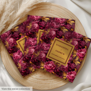 Elegant Boho Burgundy Pink Wedding Cloth Napkins Serviette