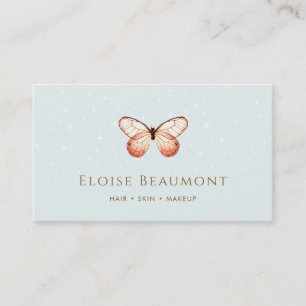 Elegant Boho Butterfly Nature Business Card Visitenkarte