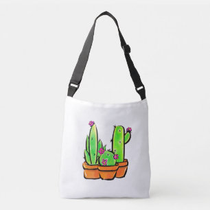 Elegant boho Cactus cacti succulents Tragetaschen Mit Langen Trägern