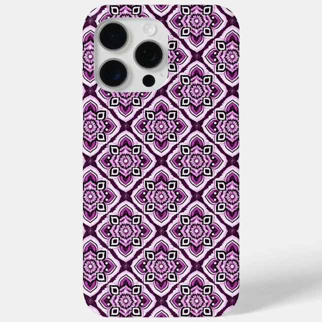 Elegant Boho Chic Mandala Blumenmuster Case-Mate iPhone Hülle (Rückseite)
