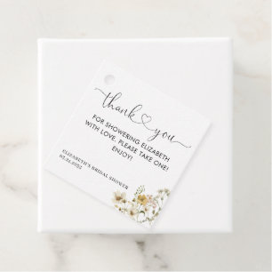 Elegant Boho Chic Wildblume Floral Vielen Dank Geschenkanhänger