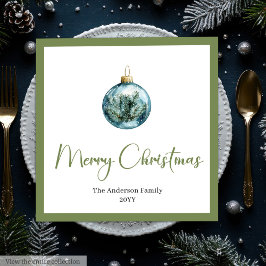 Elegant Boho Christmas Wreath in Trendy Colors  Serviette