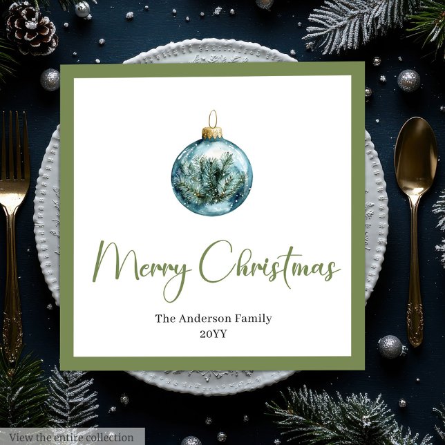 Elegant Boho Christmas Wreath in Trendy Colors  Serviette (Elegant Boho Christmas Wreath in Trendy Colors Paper Dinner Napkins)