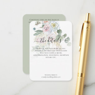 Elegant Boho Eucalyptus Florals Wedding Details Begleitkarte