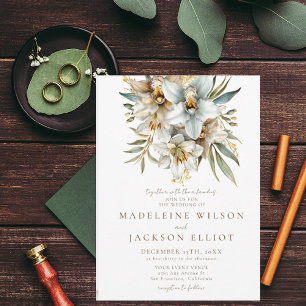 Elegant Boho Fall Floral Wedding Einladung