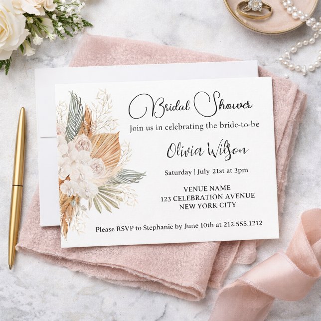 Elegant Boho Floral Brautparty Einladung (Von Creator hochgeladen)