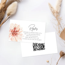 Elegant Boho Floral Brautparty Gift Registry