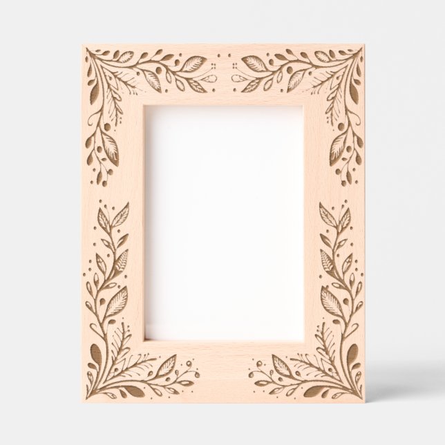 Elegant Boho Floral Geätzte Rahmen (Vorderseite)