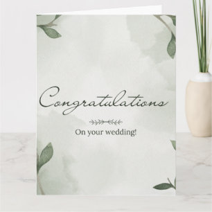 Elegant Boho Floral Greenerity Wedding Card Karte