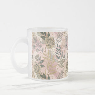 Elegant Boho Floral Pattern Mattglastasse