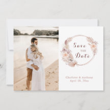 Elegant Boho Floral Rose Gold Foto Hochzeit