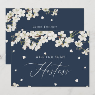 Elegant Boho Floral, Werden Sie meine Hostess sein Einladung