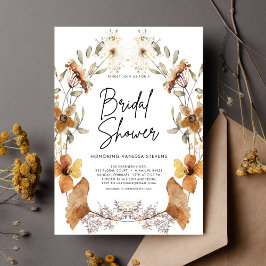 Elegant Boho Floral Wildblume Brautparty Einladung
