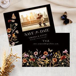 Elegant Boho Foto Save the Date