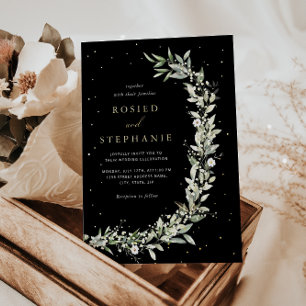 Elegant Boho Golden Foil Frische Pasta machen Folieneinladung